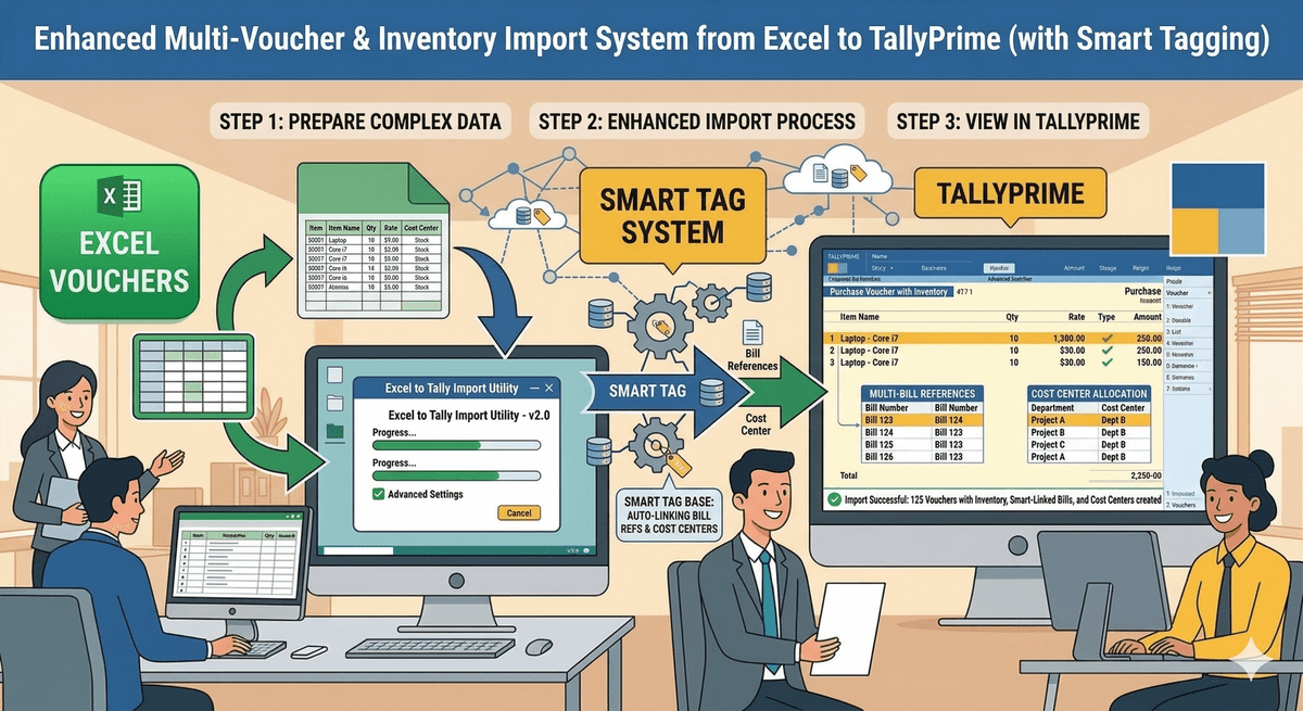 Multi Voucher Mode Import